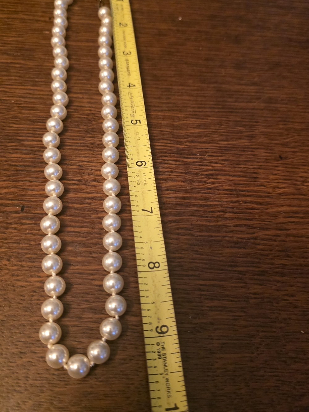 Classic Cream White Pearl Necklace - Wedding Necklace. - Picture 9 of 9